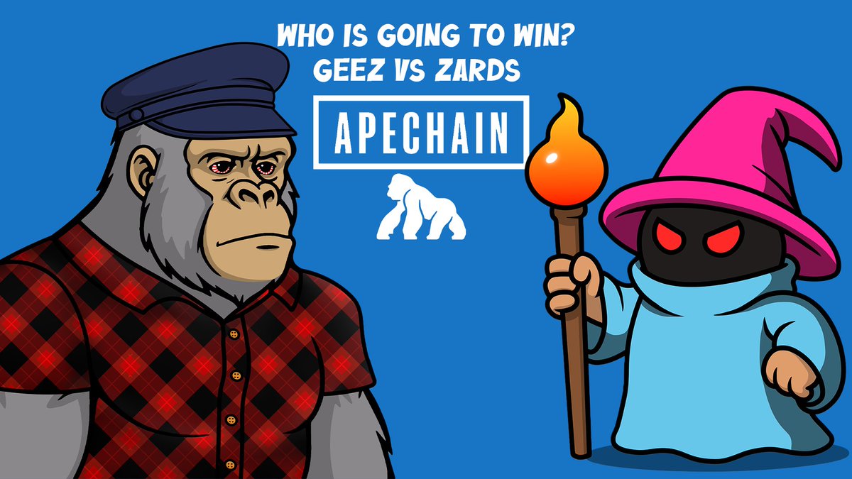 Kidrascal🇧🇪 🦍 (@kidrascal3d) on Twitter photo Who is going to win this batlle of <a href="/ApeChainHUB/">ApeChainHUB</a>
<a href="/GeezOnApe/">GeezOnApe</a> VS <a href="/ZardsNFT/">Zards® 🧙♂️🦍</a>
Maybe time to get #LOUD Who is going to win this batlle of <a href="/ApeChainHUB/">ApeChainHUB</a>
<a href="/GeezOnApe/">GeezOnApe</a> VS <a href="/ZardsNFT/">Zards® 🧙♂️🦍</a>
Maybe time to get #LOUD