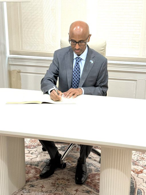 The Minister of Finance of SSC-Khaatumo, H.E. Abdighani Hirad <a href="/AHHirad/">Hirad</a> , was welcomed by Ambassador H.E. Daahir Hassan <a href="/Dahirhasan/">Dahir Hassan</a> at the Somali Embassy in Washington, D.C., during his working visit to the United States.