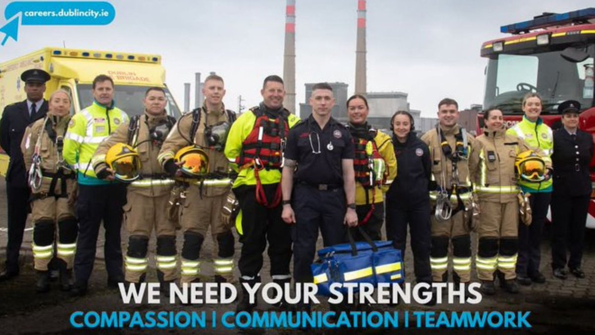 ✨CLOSING DATE TODAY✨

Applications for FIREFIGHTERS and PARAMEDICS in the @DublinFireBrigade close today. 
For more information, click here: ow.ly/j4J550W1oCs