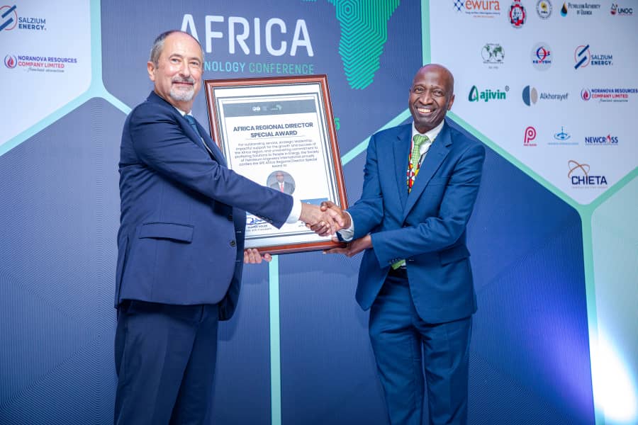 PAU_Uganda (@pau_uganda) on Twitter photo Huge congratulations to our Executive Director, Mr <a href="/ErnestRubondo/">Ernest N.T Rubondo</a> who was honoured with the prestigious SPE Africa Regional Director Special Award for his outstanding contributions to the Society of Petroleum Engineers (SPE), and his role in shaping Uganda’s Oil and Gas story. Huge congratulations to our Executive Director, Mr <a href="/ErnestRubondo/">Ernest N.T Rubondo</a> who was honoured with the prestigious SPE Africa Regional Director Special Award for his outstanding contributions to the Society of Petroleum Engineers (SPE), and his role in shaping Uganda’s Oil and Gas story.