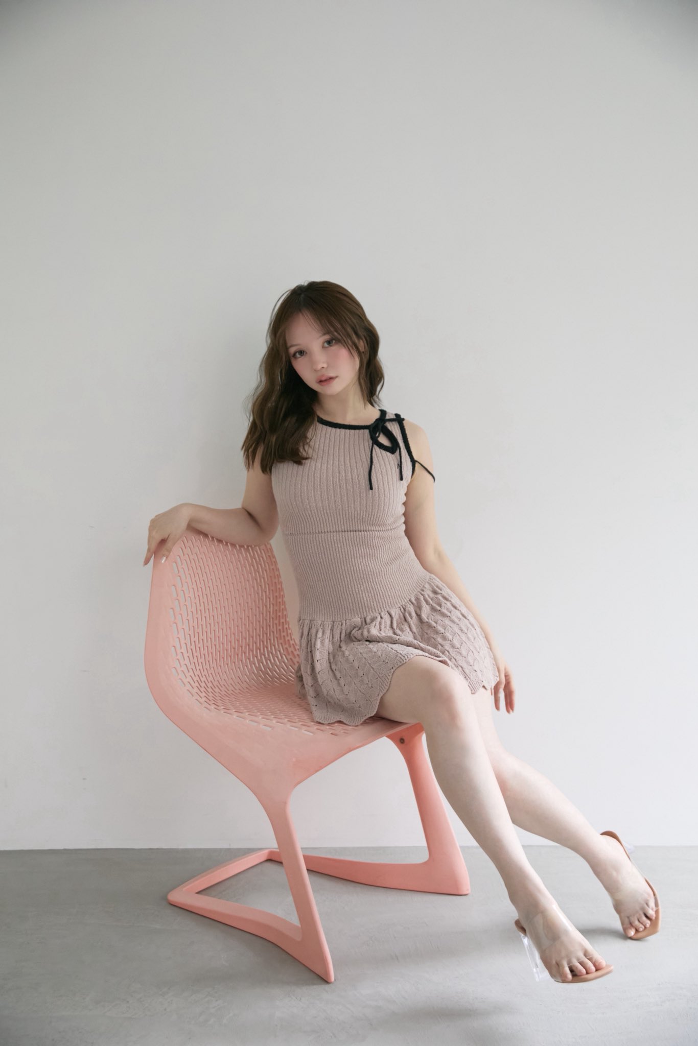 ワンピース andmary Heart crochet mini dress black Andmary Heart crochet mini dress black