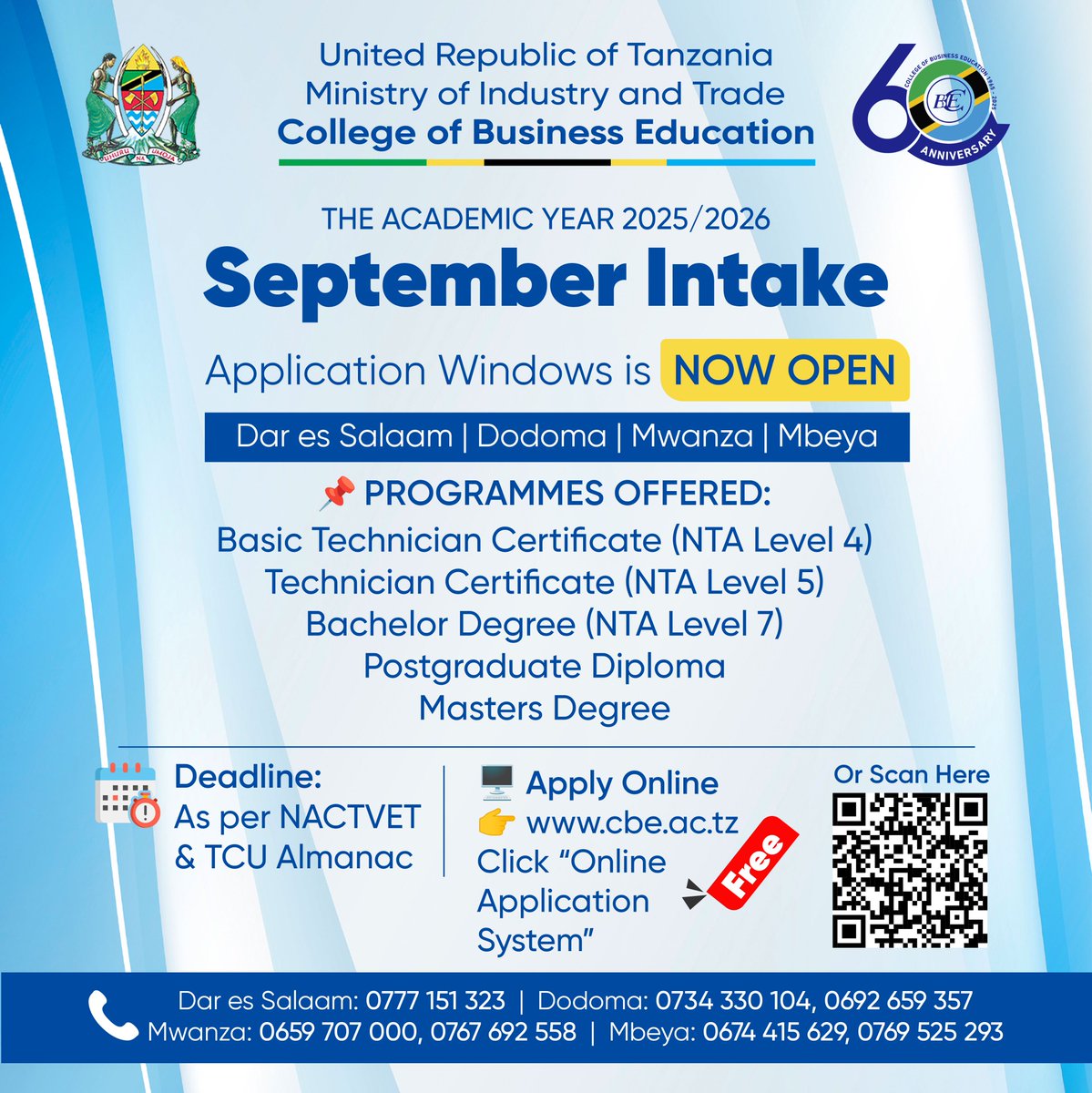 The Academic Year 2025/2026  |  September Intake
#CBEforBusinessSuccess