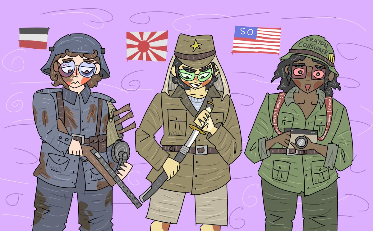 soldiers with glasses