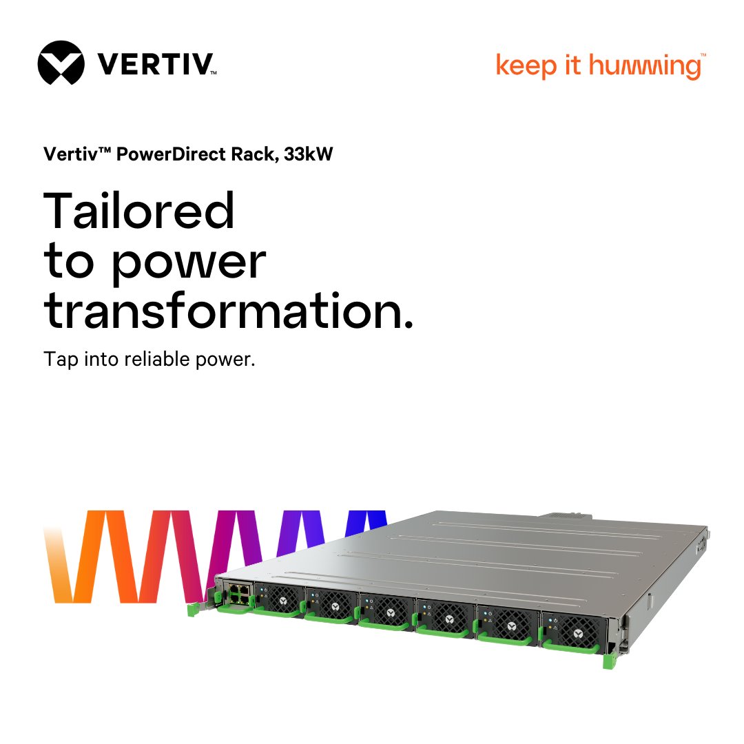 VertivEMEA's tweet image. As #highperformancecompute workloads, cloud services, drive higher power densities, the Vertiv™ PowerDirect Rack provides a future-ready solution.💡 

Tap into reliable power. ms.spr.ly/6011SiWWJ 

#highperformancecompute #AC #HVDC #powersupplyunits #IT
