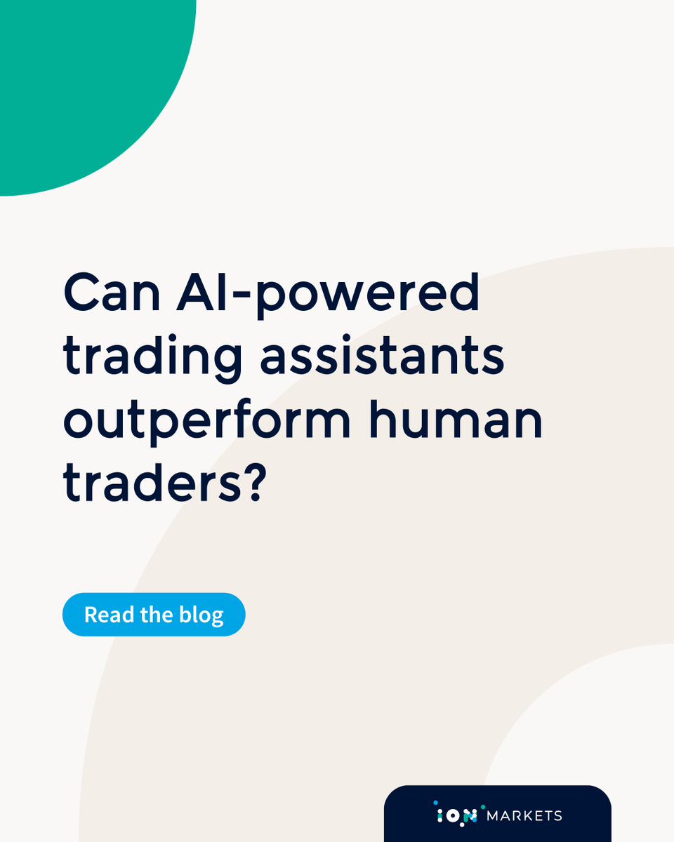 AI can run trading algorithms 24/7, but how can traders adapt? And could AI replace human intuition? We explore this topic in depth on our blog. Read it today: on.iongroup.com/43zZIpl