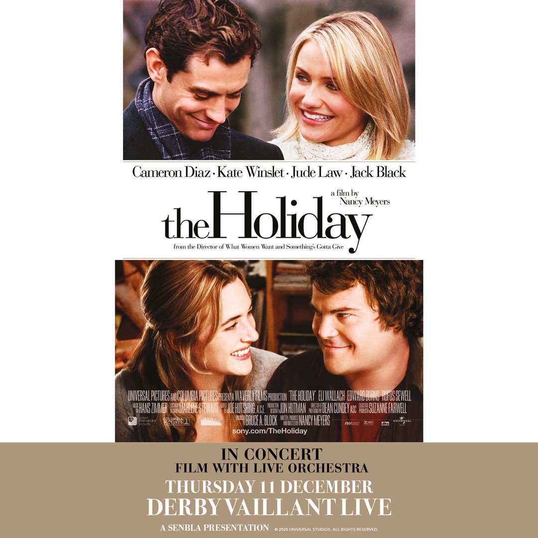 Tickets now on sale! 

The Holiday in Concert is an incredible immersive watch of this classic rom-com on the big screen. Complete with a live #orchestra 🎻 cosy up at #VaillantLive this #Christmas time.

Tickets 🎟️ spr.ly/6012N44Hw 
Live Lounge 🥂 spr.ly/6013N44Hb