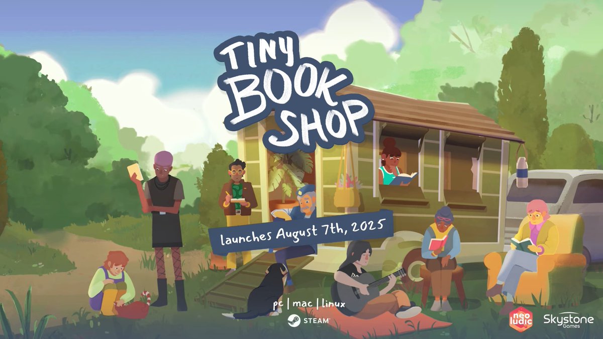 『Tiny Bookshop』の発売日が8月8日(金)に決定！
gamewith.jp/pc/game/articl…

海辺で新たな物語を紡ぐ心温まる本屋経営シミュレーション。
多彩な本やアイテムで店舗を彩り、個性的な住民たちと絆を深めていこう！

#TinyBookshop