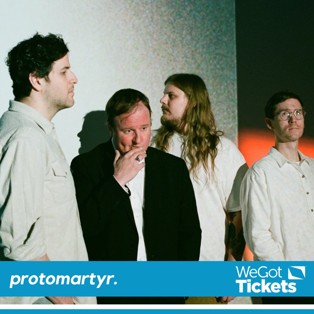 WeGotTickets (@wegottickets) on Twitter photo 🚨ON SALE NOW: Detroit post-punks <a href="/protomartyrband/">protomartyr</a> celebrate 10 years of 'The Agent Intellect' by performing the album in full at <a href="/Nath_Brudenell/">Nath Brudenell</a> on 10th & 11th November.
<a href="/BrudPresents/">Brudenell Presents</a>
🎟️ wegottickets.com/af/586/protoma… 🚨ON SALE NOW: Detroit post-punks <a href="/protomartyrband/">protomartyr</a> celebrate 10 years of 'The Agent Intellect' by performing the album in full at <a href="/Nath_Brudenell/">Nath Brudenell</a> on 10th & 11th November.
<a href="/BrudPresents/">Brudenell Presents</a>
🎟️ wegottickets.com/af/586/protoma…