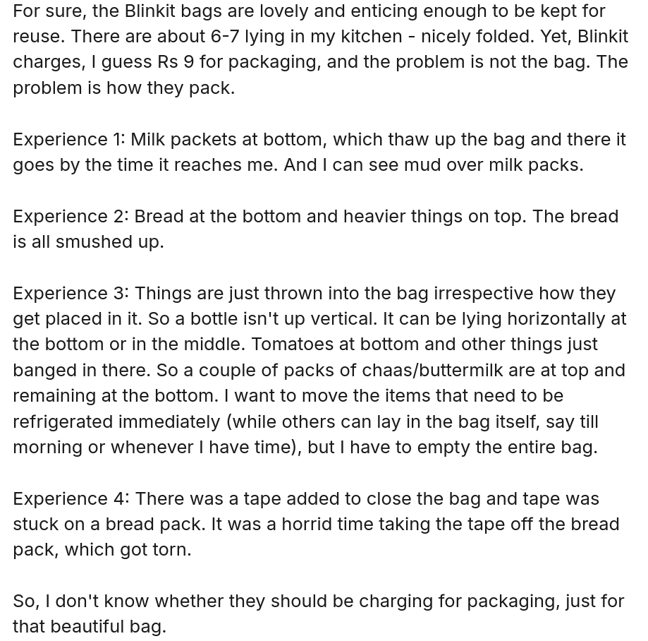 dhaleta's tweet image. Someone on LinkedIn just praised the beautiful packs of @letsblinkit @blinkitcares. Here's my long comment on that post. @albinder