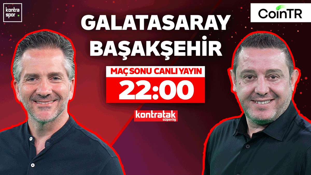 Kontraspor (@kontrasporcom) on Twitter photo 🆚 Galatasaray - Başakşehir
⏰ 22.00
🗣️ <a href="/NihatKahveci8/">Nihat Kahveci 🇹🇷</a> ve <a href="/nebilevren/">Hussein Nebil Evren</a> maç sonunu canlı yayınla Kontratak'ta değerlendiriyor.
<a href="/CoinTRTurkiye/">CoinTR</a> 🆚 Galatasaray - Başakşehir
⏰ 22.00
🗣️ <a href="/NihatKahveci8/">Nihat Kahveci 🇹🇷</a> ve <a href="/nebilevren/">Hussein Nebil Evren</a> maç sonunu canlı yayınla Kontratak'ta değerlendiriyor.
<a href="/CoinTRTurkiye/">CoinTR</a>