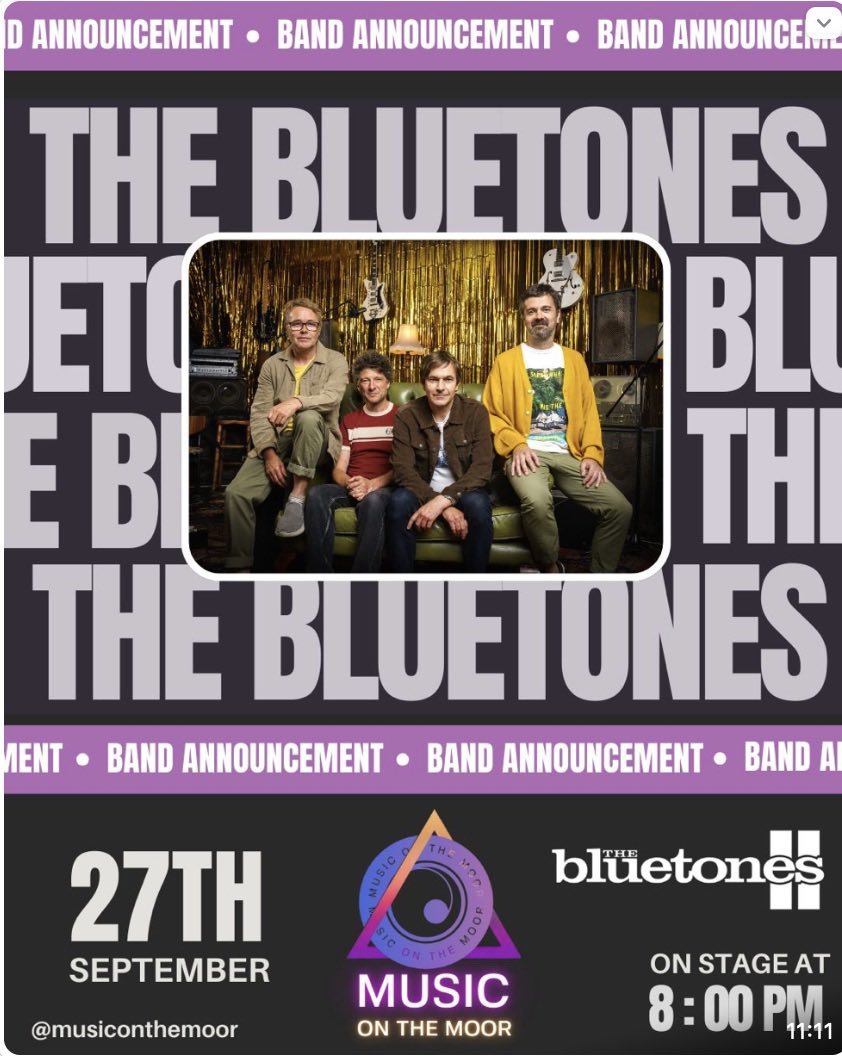 Delighted to announce that we shall be playing at Music on The Moor Festival, West Yorkshire on Saturday September 27th… tickets on sale now: 

skiddle.com/whats-on/Bradf…