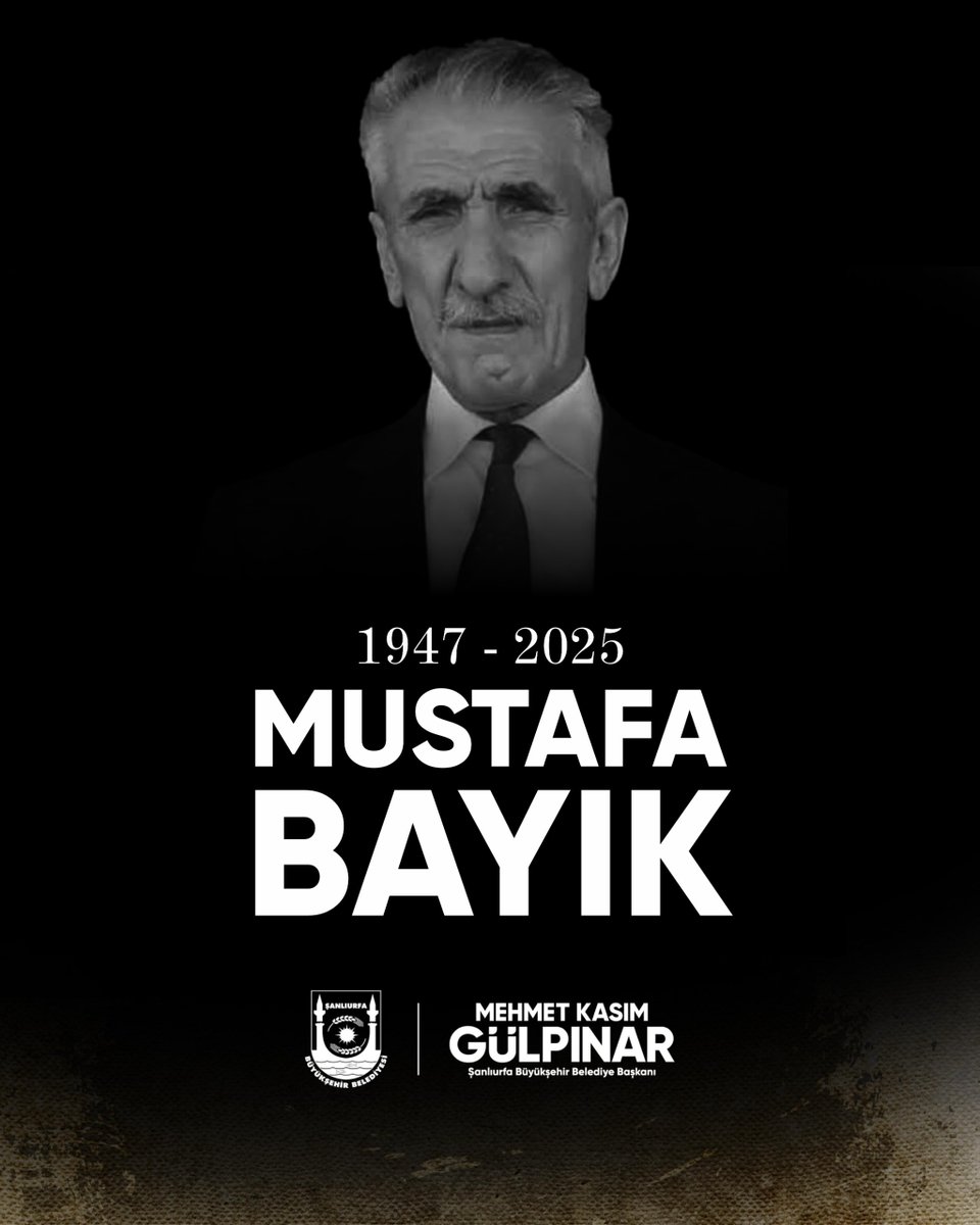 Hilvan Belediyesi eski başkanlarından Mustafa Bayık’ın vefat haberini derin bir üzüntüyle öğrenmiş bulunuyoruz.

Hilvan’a ve bölgeye uzun yıllar hizmet etmiş olan merhuma Allah’tan rahmet, kederli ailesine, yakınlarına ve tüm Hilvan halkına başsağlığı diliyoruz.

Mekânı cennet,