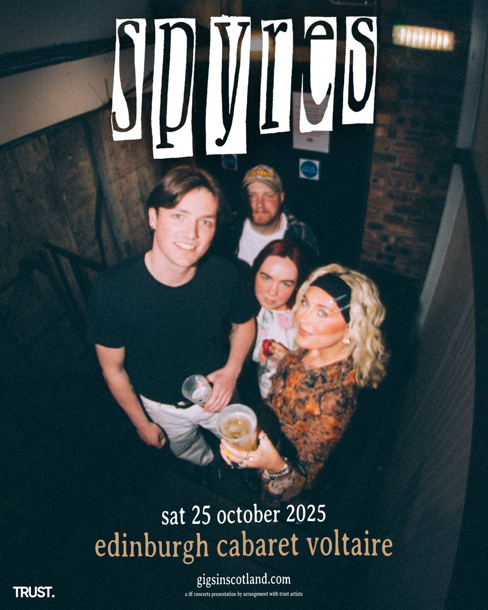 Gigs in Scotland (@gigsinscotland) on Twitter photo JUST ANNOUNCED๐จยป <a href="/spyr3s/">๐๐๐๐
๐ธ๐</a>
<a href="/cabaretvoltaire/">Cabaret Voltaire</a> | 25th October 2025
MORE INFO โพ gigss.co/spyres JUST ANNOUNCED๐จยป <a href="/spyr3s/">๐๐๐๐
๐ธ๐</a>
<a href="/cabaretvoltaire/">Cabaret Voltaire</a> | 25th October 2025
MORE INFO โพ gigss.co/spyres