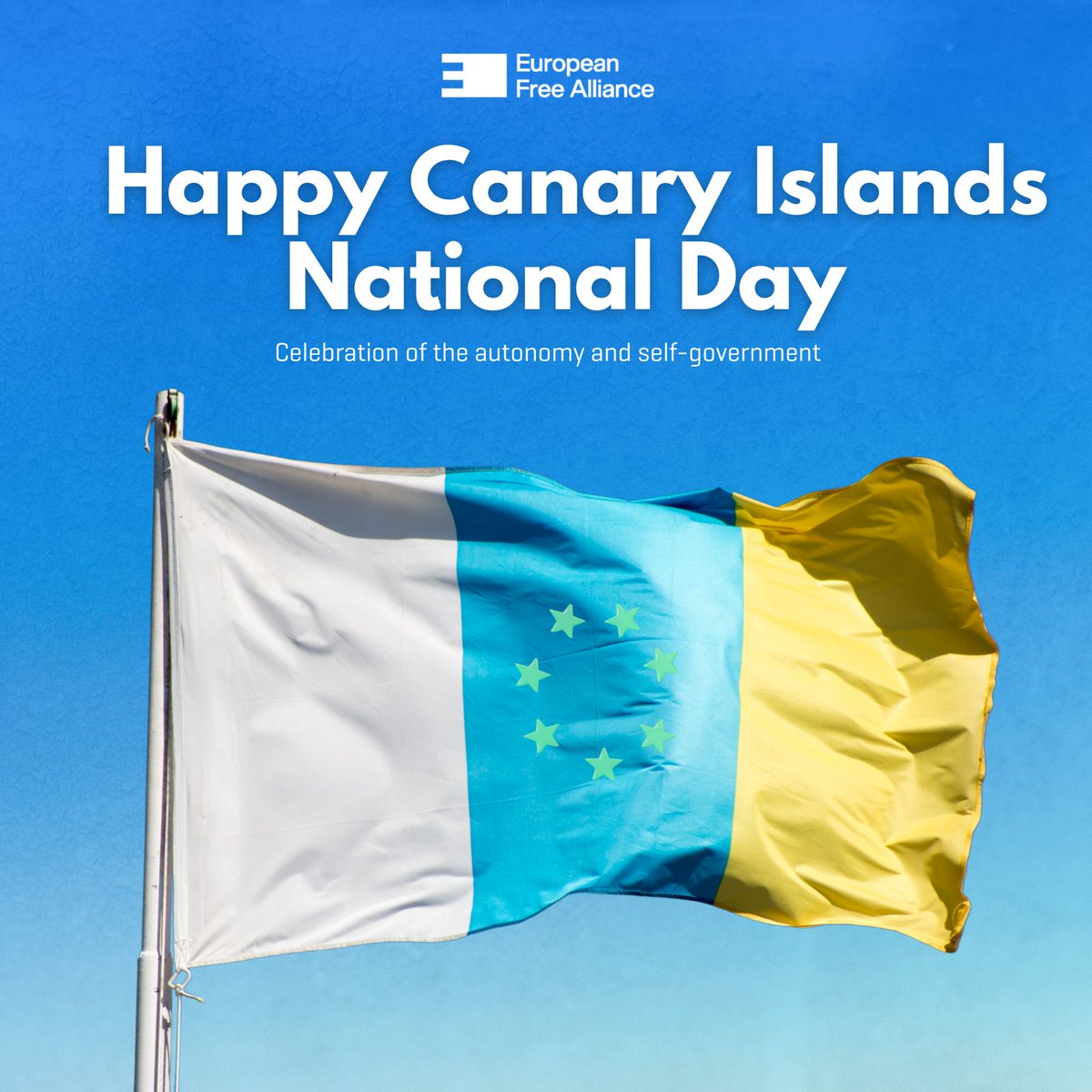 EFAparty's tweet image. Today, the 30th of May, Canarians celebrate their autonomy and self-government, marking the anniversary of the first session of the Canary Islands Parliament 🇮🇨 🇪🇺