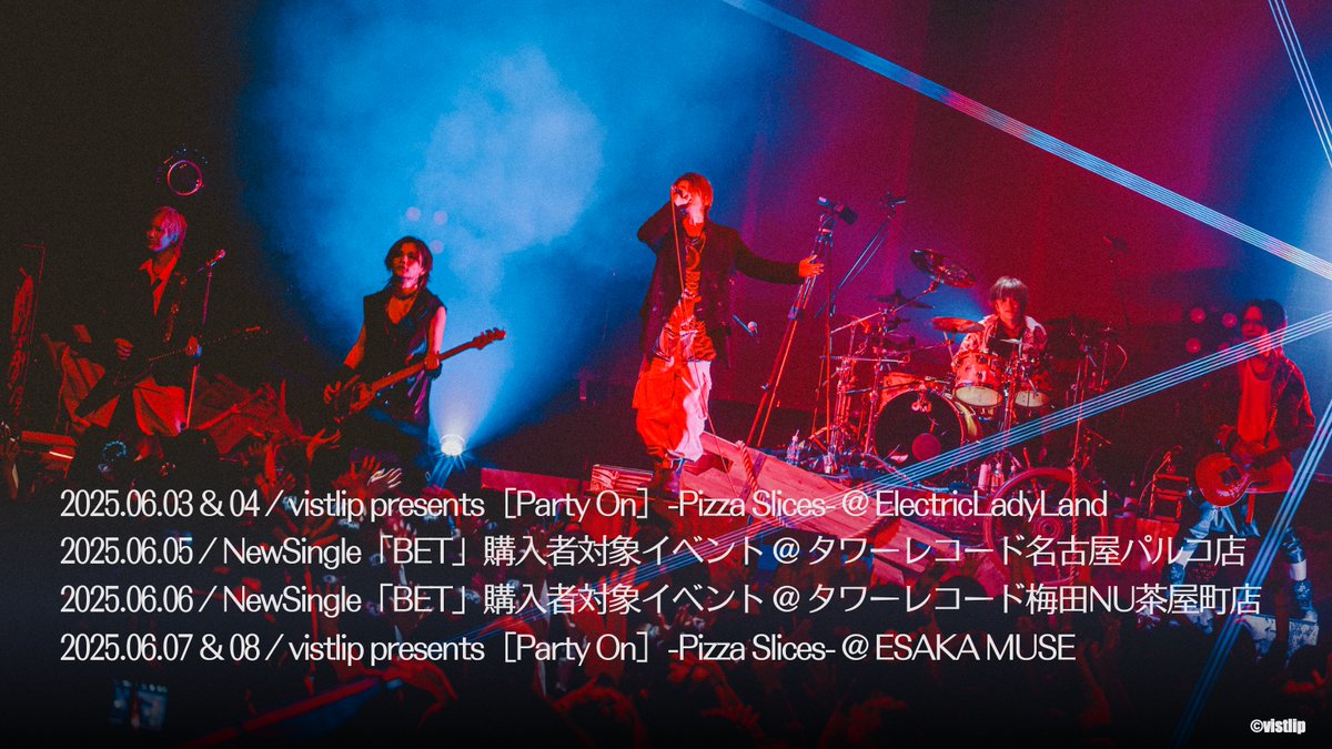 vistlipofficial's tweet image. ／

NEXT WEEK &amp;gt;&amp;gt; You'll see vistlip for 6 days!!

＼

#vistlip #BET #DEXCORE #零Hz #MAMA #RAZOR #Vkei #Vrock #PartyOn