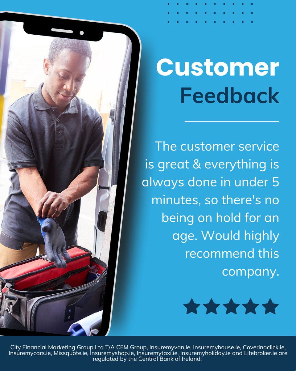Quick, efficient, and reliable – just what our customers expect. Thanks for the great feedback! ⭐

Want to leave a review? ➡️ g.page/r/CXX-OXIemq7P…

#insuremyvan #reviewsmatter #feedbacks #insurancepolicy #ad