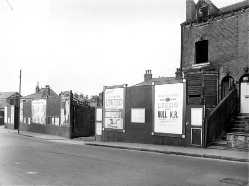 Leeds United v Huddersfield Town and Leeds v Hull KR adverts. Unsure of the year or location.