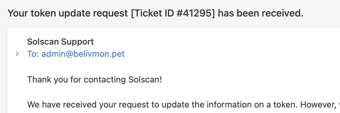 BelivUniversity's tweet photo. I’ve just submitted the official update request for $BELU on @solscanofficial! https://t.co/hd9THB0pRj