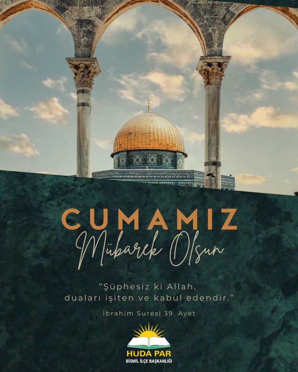 "Ey Rabbimiz! Bize katından bir rahmet ver ve içinde bulunduğumuz şu durumda bize kurtuluş ve doğruluğa ulaşmayı kolaylaştır." (Kehf Sûresi 10. Ayet) 

#HayırlıCumalar