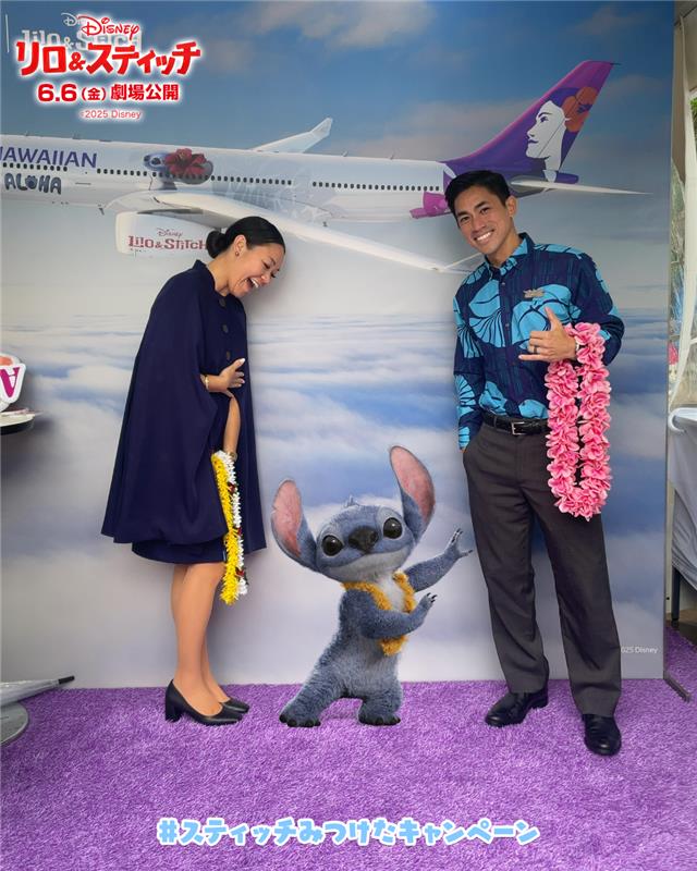 ⋱会場に #スティッチ 出没⁉️⋰ 日本最大のアロハフェス 🌺𝗔𝗟𝗢𝗛𝗔