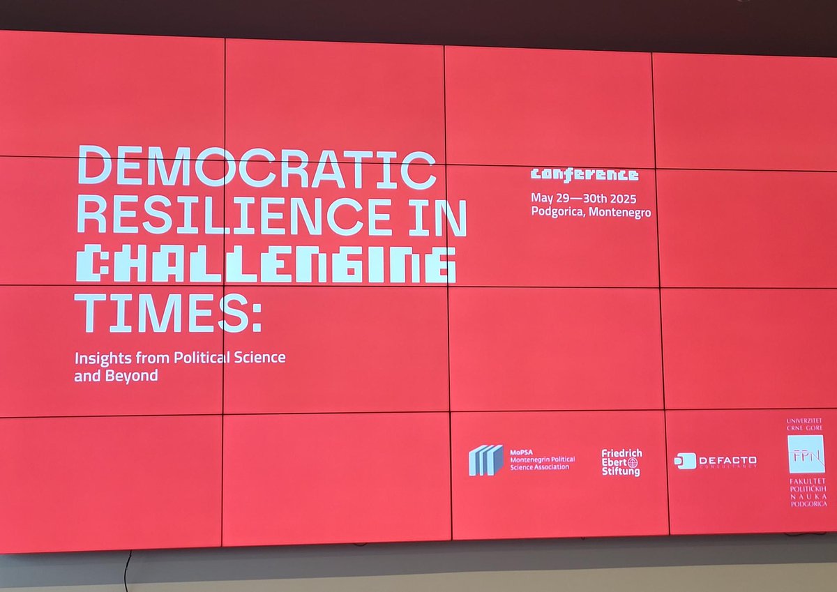 Peter Felten (@gerambmne) on Twitter photo How do we strengthen our resilience in times of global uncertainty and democratic backsliding? Prof. Wolfgang Merkel from
#WissenschaftszentrumBerlin and political scientists from the region provided valuable answers at a two-days conference in 🇲🇪, co-funded by 🇩🇪 <a href="/FESonline/">Friedrich-Ebert-Stiftung</a>. How do we strengthen our resilience in times of global uncertainty and democratic backsliding? Prof. Wolfgang Merkel from
#WissenschaftszentrumBerlin and political scientists from the region provided valuable answers at a two-days conference in 🇲🇪, co-funded by 🇩🇪 <a href="/FESonline/">Friedrich-Ebert-Stiftung</a>.