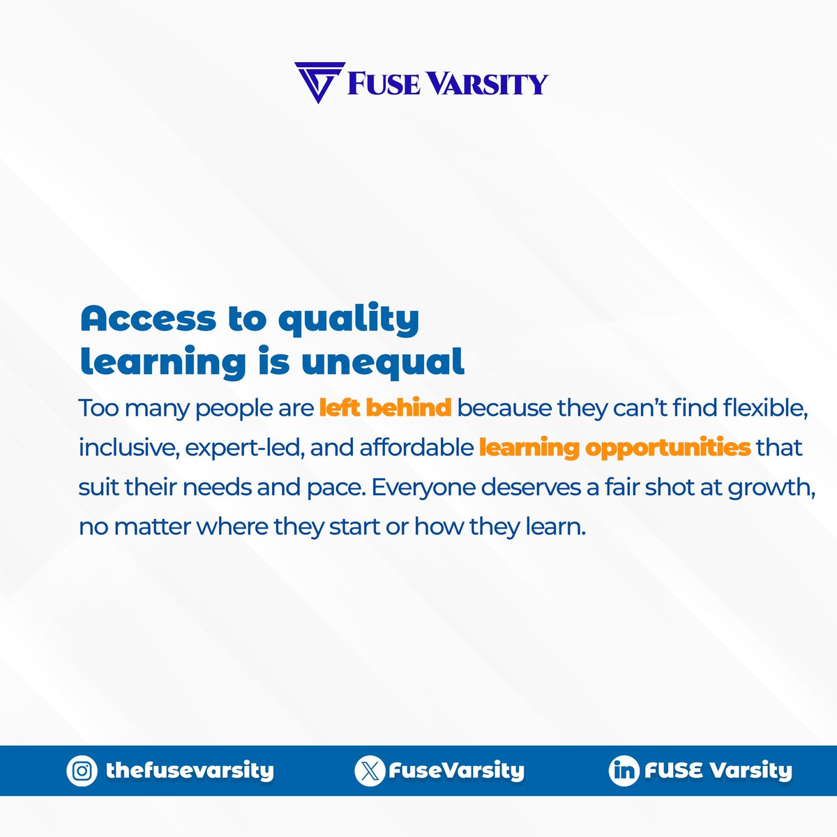 FUSEVarsity's tweet photo. We’ve built a platform that’s human-centered, practical, and deeply inclusive; a place where everyone, no matter their background, can thrive and build skills that truly matter.
#FUSEat1
#CelebratingFUSE
#FUSEDIn
#TheFUSEEffect
#1YearofImpact https://t.co/B3FzcEdMF9
