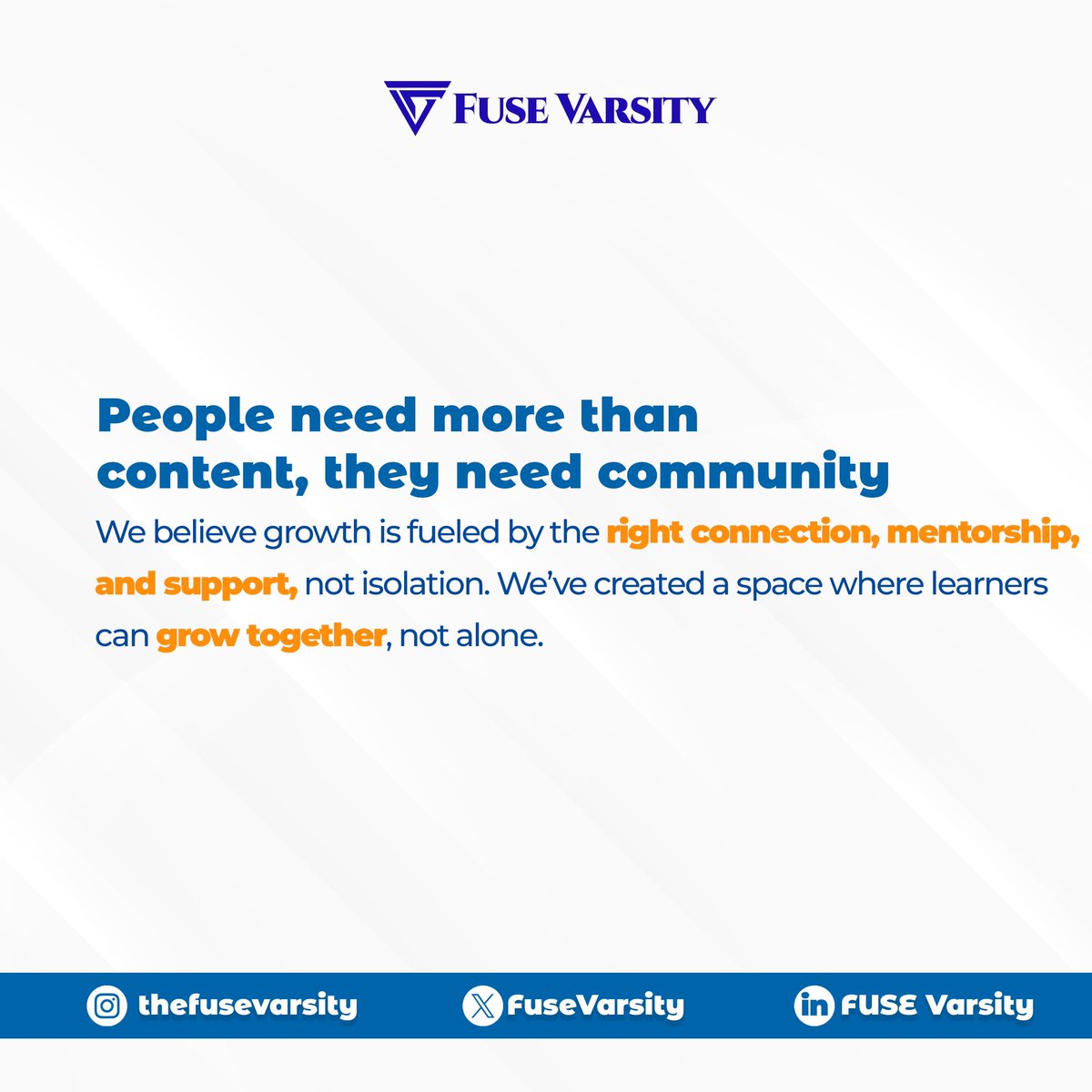 FUSEVarsity's tweet photo. We’ve built a platform that’s human-centered, practical, and deeply inclusive; a place where everyone, no matter their background, can thrive and build skills that truly matter.
#FUSEat1
#CelebratingFUSE
#FUSEDIn
#TheFUSEEffect
#1YearofImpact https://t.co/B3FzcEdMF9