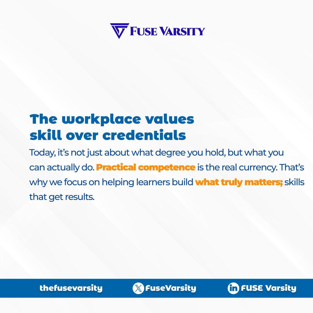 FUSEVarsity's tweet photo. We’ve built a platform that’s human-centered, practical, and deeply inclusive; a place where everyone, no matter their background, can thrive and build skills that truly matter.
#FUSEat1
#CelebratingFUSE
#FUSEDIn
#TheFUSEEffect
#1YearofImpact https://t.co/B3FzcEdMF9