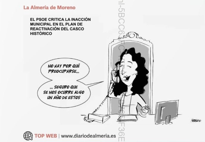 ‼️En 20 años de sucesivos gobiernos del PP, el centro y el Casco Histórico han ido perdiendo vida y población... 
👉🏼No tienen proyecto para esta ciudad, como bien refleja el dibujante <a href="/dibujantemoreno/">Antonio J. Moreno</a>, de <a href="/DiarioDAlmeria/">Diario de Almería</a> , en su viñeta de hoy.