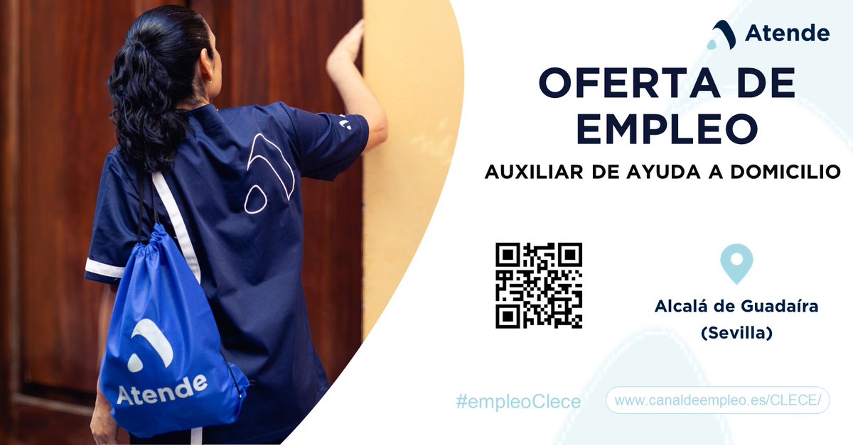 ¿Eres 𝘼𝙐𝙓𝙄𝙇𝙄𝘼𝙍 𝘿𝙀 𝘼𝙔𝙐𝘿𝘼 𝘼 𝘿𝙊𝙈𝙄𝘾𝙄𝙇𝙄𝙊 y buscas 𝙀𝙈𝙋𝙇𝙀𝙊💼en ALCALÁ DE GUADAÍRA (SEVILLA)?
 
 INSCRÍBETE👉bit.ly/4jo3Le8 
 
 + Ofertas 🖥 canaldeempleo.es
 
 ➡Canal de Empleo WhatsApp Andalucía📲 bit.ly/4jp4WKm