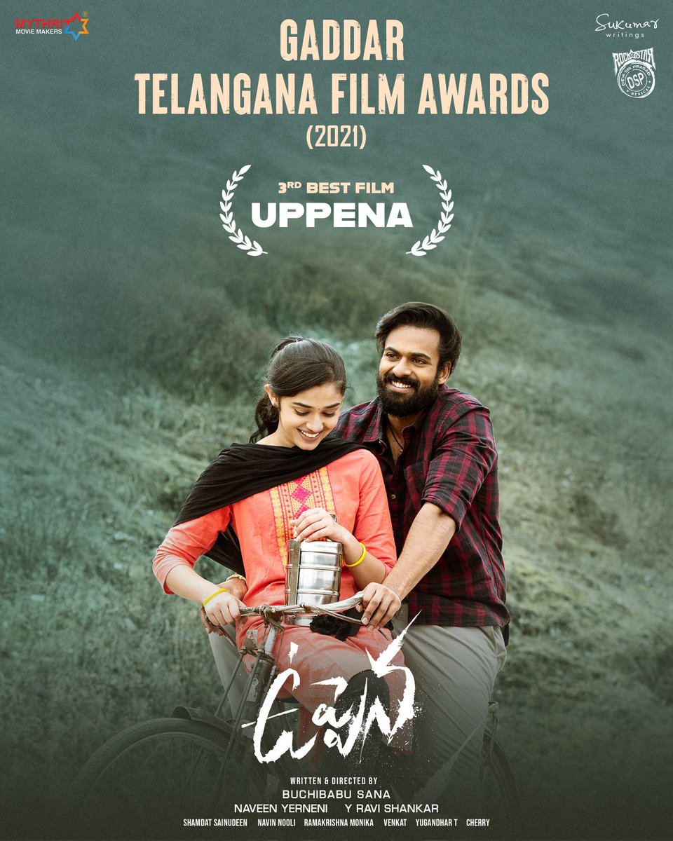 Mythri Movie Makers (@mythriofficial) on Twitter photo Thank you to the Government of Telangana, Hon’ble Chief Minister Shri <a href="/revanth_anumula/">Revanth Reddy</a> Garu, Hon’ble Minister Shri. <a href="/KomatireddyKVR/">Komatireddy Venkat Reddy</a> Garu and the jury for recognizing our films and bestowing this honour upon them.
This feels incredibly special as our first three films Thank you to the Government of Telangana, Hon’ble Chief Minister Shri <a href="/revanth_anumula/">Revanth Reddy</a> Garu, Hon’ble Minister Shri. <a href="/KomatireddyKVR/">Komatireddy Venkat Reddy</a> Garu and the jury for recognizing our films and bestowing this honour upon them.
This feels incredibly special as our first three films