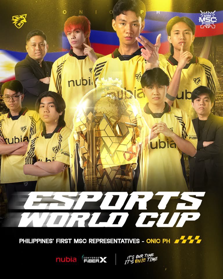 WE ARE YOUR FIRST MSC REPRESENTATIVES! 🥹🇵🇭

ONIC PH — the Super Family — is back on the international stage! SONICS, this one’s for you! 💛🖤  

#itsONICtime #ONICPH #MLBB #LakasNgPinas #HeroesWithin #MPLPHS15