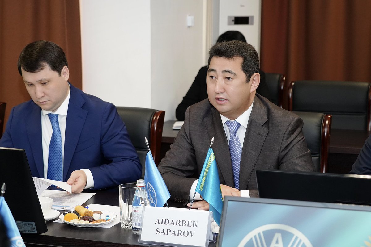 FAOKazakhstan's tweet photo. @FAO Director General QU Dongyu within the visit to Astana, Kazakhstan had a meeting with the Minister of Agriculture of Kazakhstan Aidarbek Saparov & discussed implementation of #FKPP partnership program between FAO and Kazakhstan.
#FAO80 https://t.co/BzE0bEY1ft