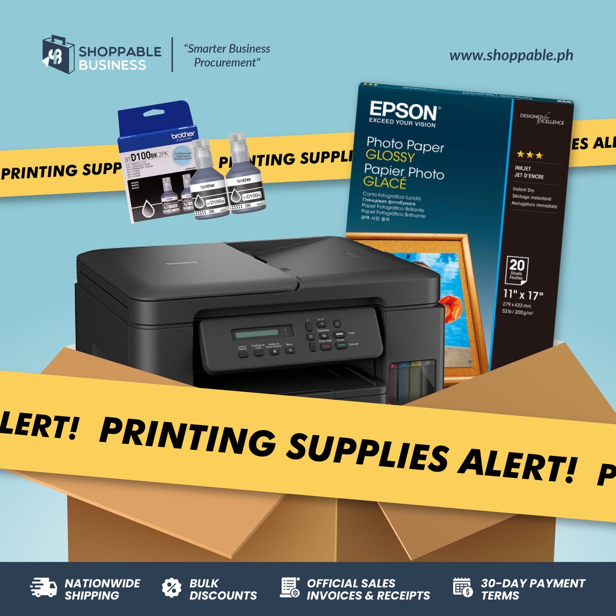 shoppablebiz's tweet image. 🖨️ Printing Supplies Alert!

Never run out of printers, inks, toners, or paper again.
💼 Trusted brands, all in one place.
🛒 Stock up now at Shoppable:
🔗 shoppable.ph

#OfficeSupplies #PrintingEssentials #ShoppableBusiness #ProcureSmarter