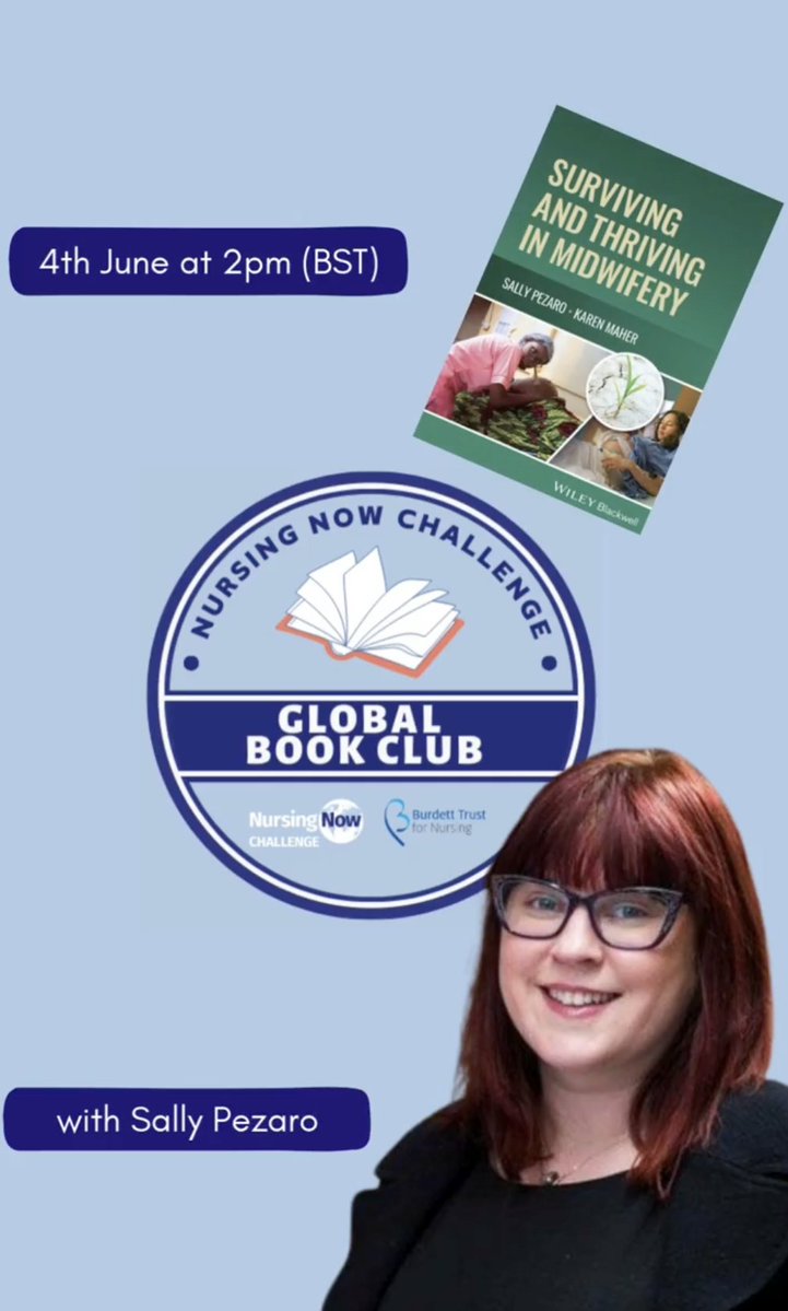 Nursing Now Challenge (@nursingnow2020) on Twitter photo 📢 Calling all #midwives!
Have you registered your place at next week's #GlobalBookClub? Join us at 2pm BST on 4th June to discuss the key themes in Dr <a href="/SallyPezaro/">Dr Sally Pezaro PhD FRCM MSc SFHEA PgCAPHE RM</a>'s new book, Surviving & thriving in #midwifery.
Register here: bit.ly/3ZtmFt0
#Thriving #Leadership 📢 Calling all #midwives!
Have you registered your place at next week's #GlobalBookClub? Join us at 2pm BST on 4th June to discuss the key themes in Dr <a href="/SallyPezaro/">Dr Sally Pezaro PhD FRCM MSc SFHEA PgCAPHE RM</a>'s new book, Surviving & thriving in #midwifery.
Register here: bit.ly/3ZtmFt0
#Thriving #Leadership