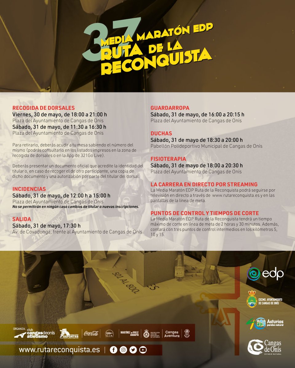 La fiesta del atletismo popular asturiano reconquista Cangas de Onís. En nuestra web tienes todos los horarios y localizaciones para no perderte nada. ¡Consulta tu dorsal antes de pasar a recogerlo!
rutareconquista.es
#running #asturias #maraton #runninglife #paraísonatural