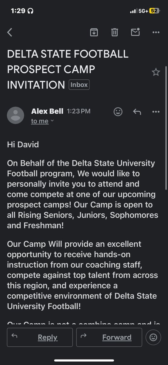 #AGTG Thank you <a href="/DeltaStateFB/">#DSUFamily</a> for the invite!! <a href="/ParkviewLr/">Little Rock Parkview Football</a> <a href="/PrepRedzoneAR/">Prep Redzone Arkansas</a> <a href="/PrepRedzoneNext/">Prep Redzone 𝙉𝙀𝙓𝙏 🏈</a>