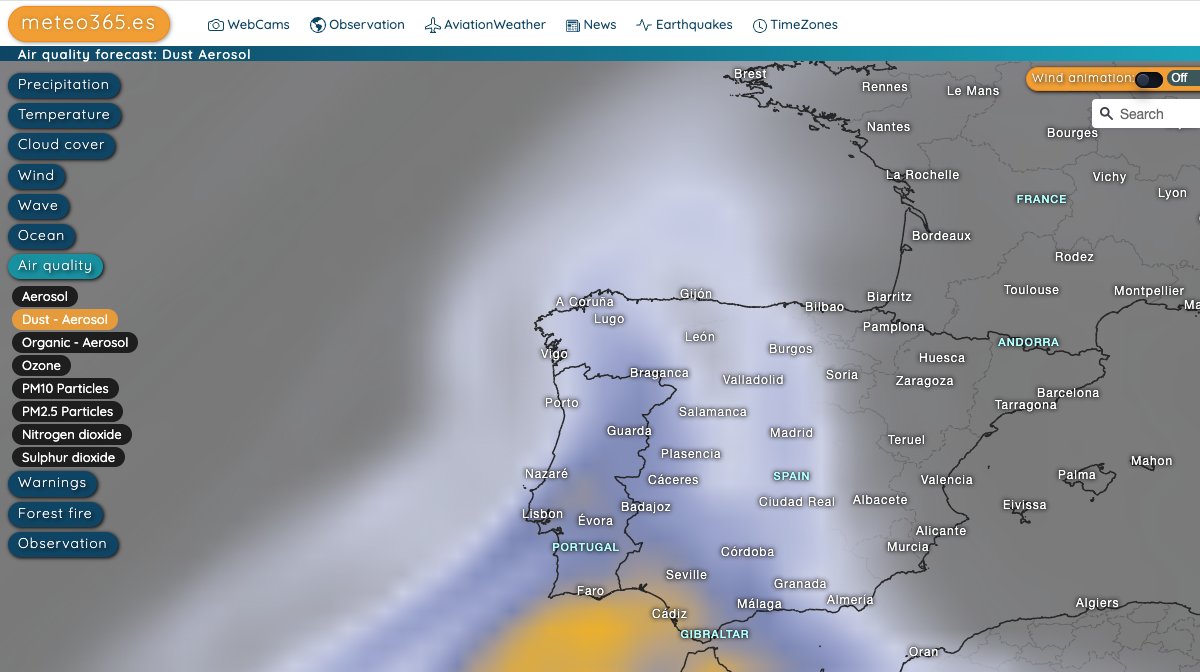 Friday morning starts with #Calima Saharan dust #Gibraltar