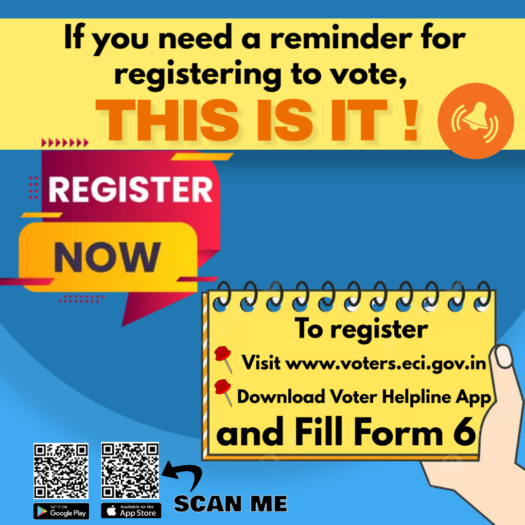 hpelection's tweet photo. Just turned 18? You’re now eligible to #vote, but you must register first! Fill #Form6 online at https://t.co/bzr8MGOVic OR #VoterHelplineApp.
#UTSAV #ECISVEEP https://t.co/cOWjM2zKvu