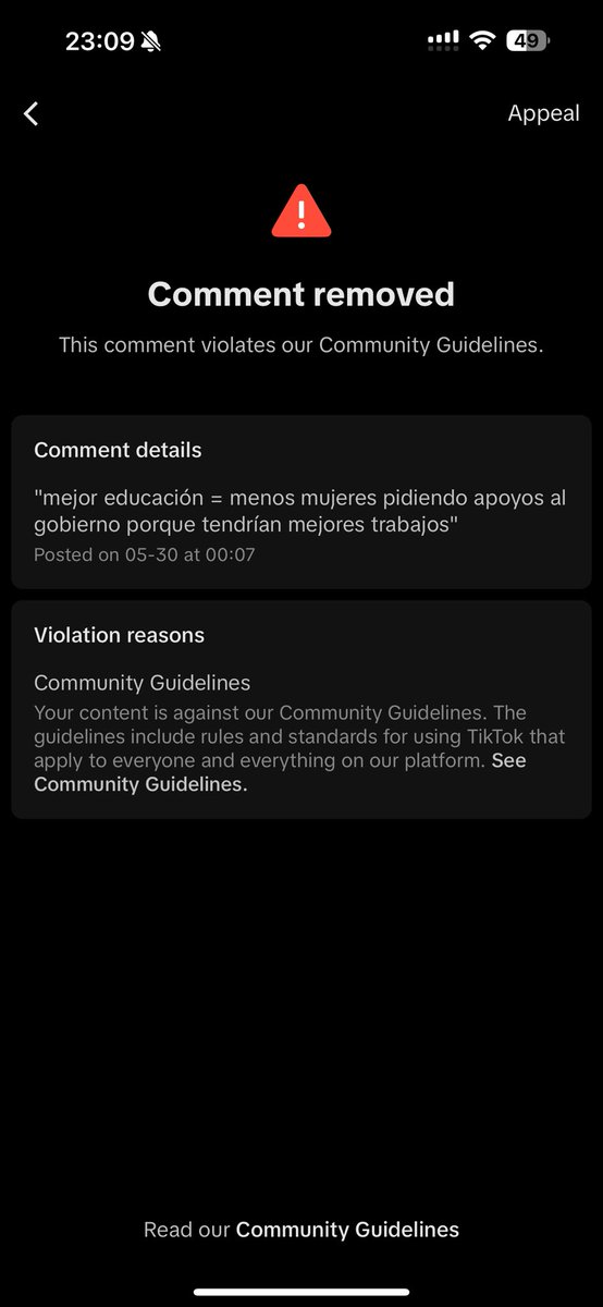 gleons's tweet photo. @TikTokLatAM que reglas infringe mi comentario!? digo… para saber https://t.co/UCoUPRmD6d