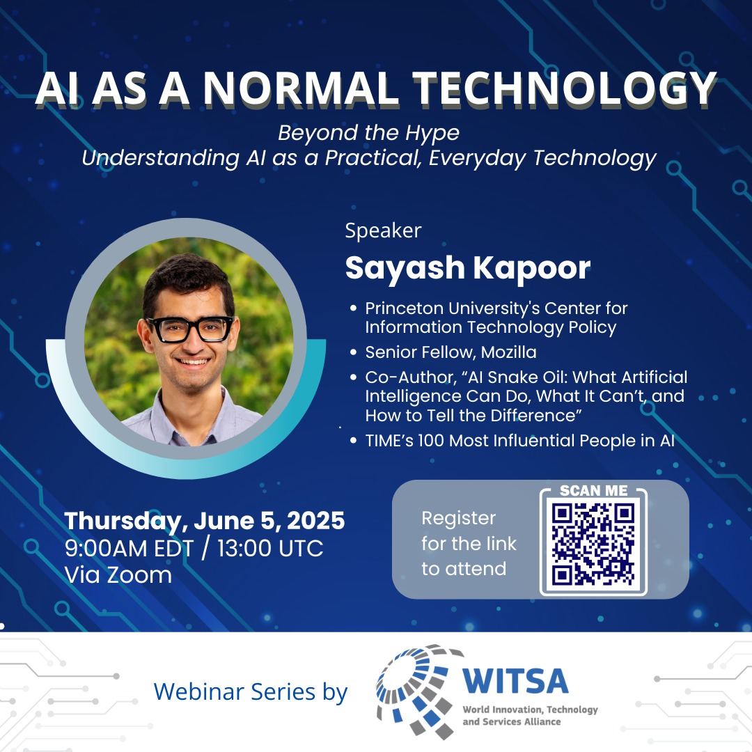 WITSA (@witsa1) on Twitter photo RSVP : forms.gle/1m3SrSwfFdczhU… 
What will happen once AI is far more advanced than it is today? How we will be able to better anticipate and prepare for whatever comes next? RSVP : forms.gle/1m3SrSwfFdczhU… 
What will happen once AI is far more advanced than it is today? How we will be able to better anticipate and prepare for whatever comes next?