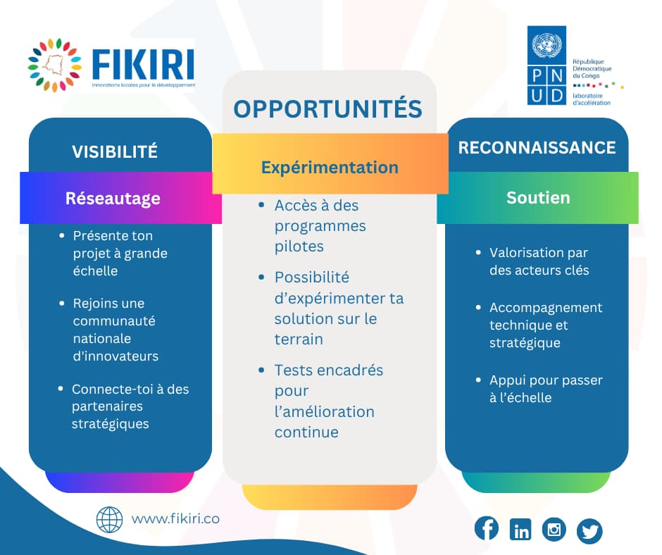 MerciJosep18's tweet photo. Entrepreneur·e innovant·e ? 🚀
Rejoins FIKIRI, la plateforme qui booste ta solution locale : visibilité, réseau, expérimentation et soutien stratégique.
Ne cherche plus, innove et impacte !
👉 https://t.co/YlHJqnLF47
#FIKIRI #InnovationLocale #ODD #SolutionsLocales #PNUDRDC https://t.co/OKwNQvgI3L