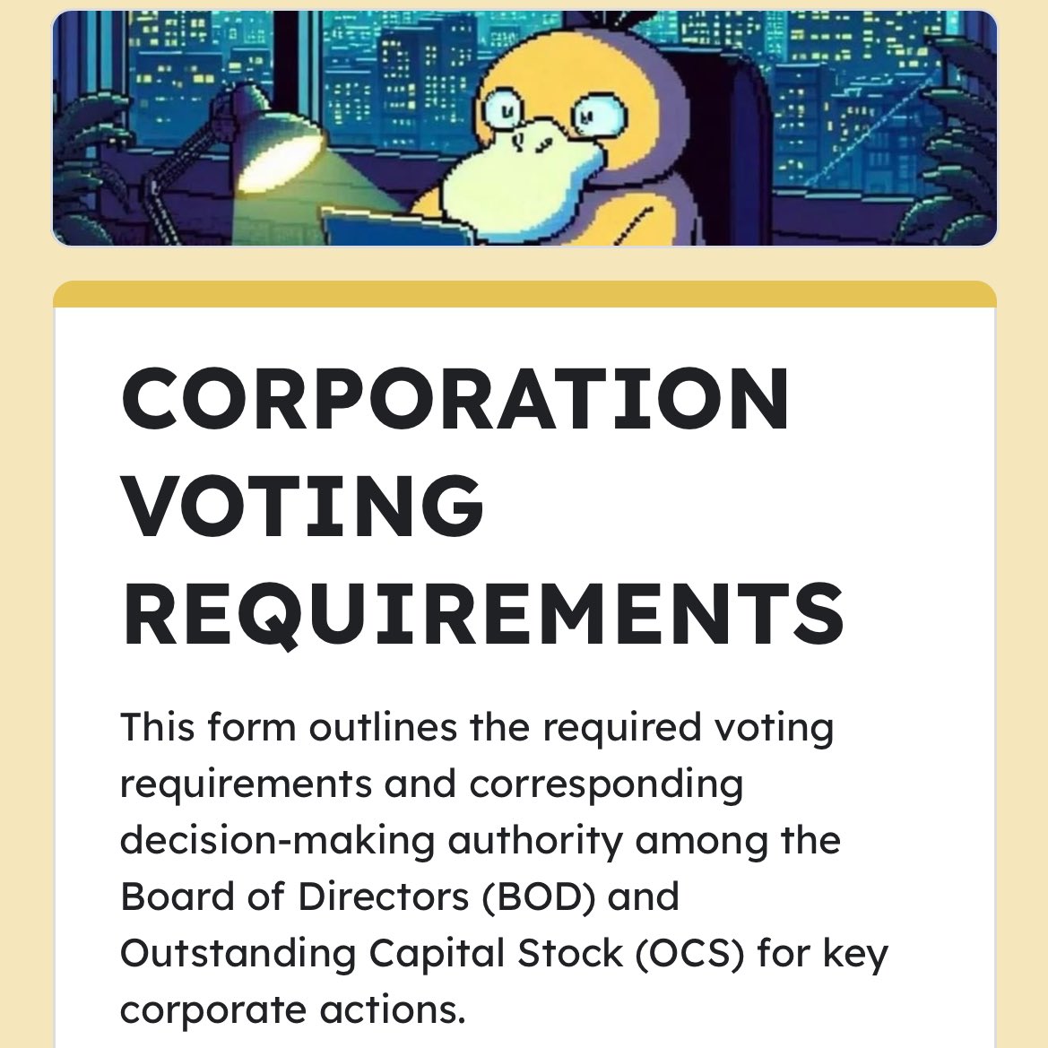 psyduckcpa's tweet photo. RFBT: Corporation Voting Requirements and Special Voting Requirements

https://t.co/h1AsjARms2 https://t.co/UFrgXDcM9S