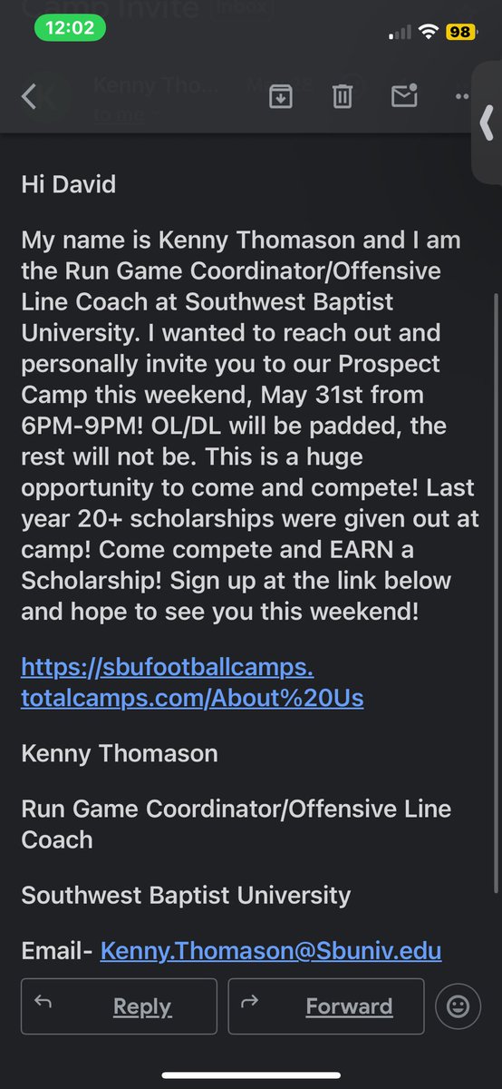 Thank you @KennyThomason57 for the invite! <a href="/ParkviewLr/">Little Rock Parkview Football</a> <a href="/PrepRedzoneAR/">Prep Redzone Arkansas</a> <a href="/PrepRedzoneNext/">Prep Redzone 𝙉𝙀𝙓𝙏 🏈</a>