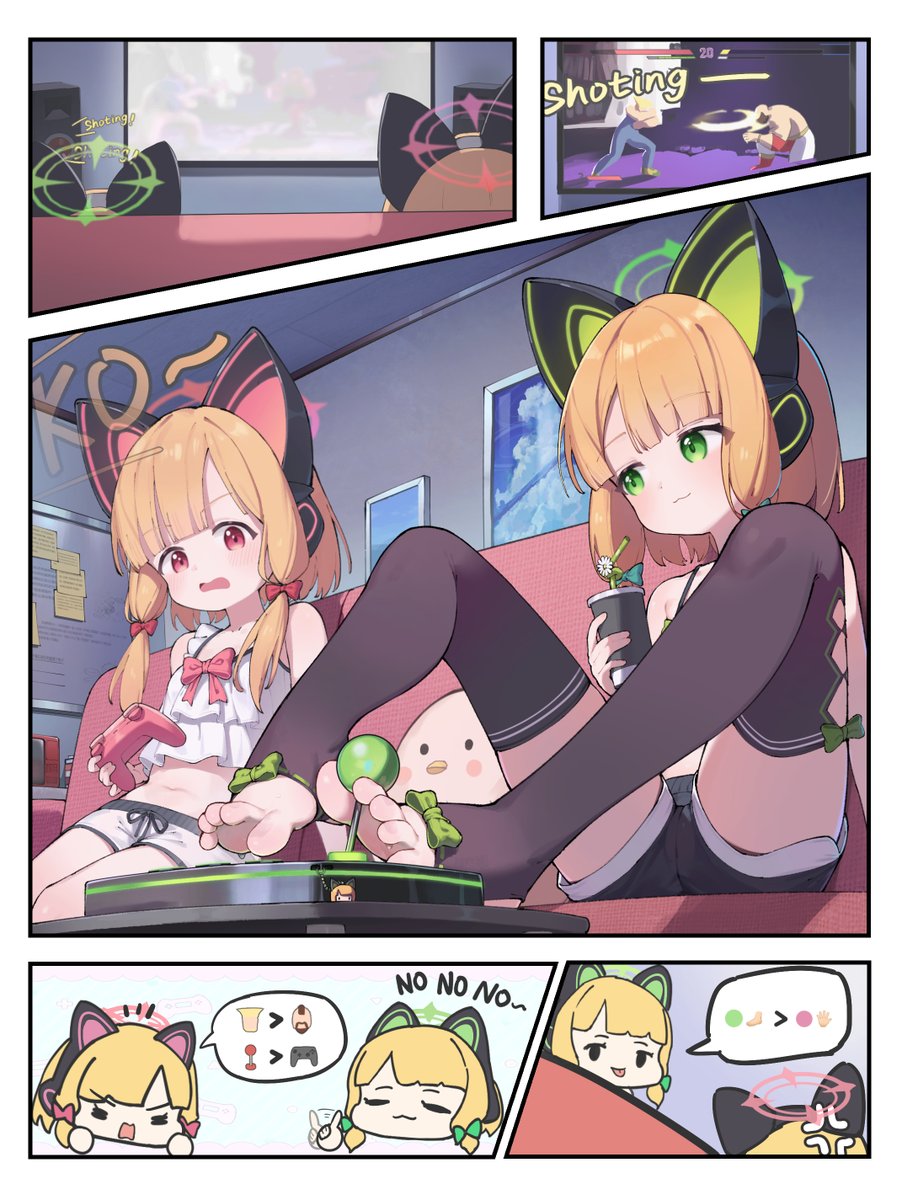 🟩🦶>🟥🖐  モモイ&amp;ミドリ #ブルアカ  #BlueArchive #StreetFighter6 #第0届无限制玉足大赛