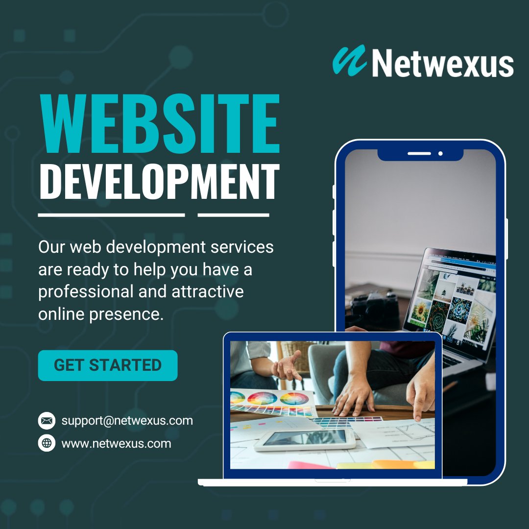 netwexus's tweet image. 🚀 Take your business online with stunning, responsive websites!

Our expert Web Development Services deliver speed, security, and seamless design.

🌐 bit.ly/3FBMDUr

#netwexus #WebDevelopment #WebDesign #SmallBusiness #TechServices #StartupSupport #ResponsiveDesign