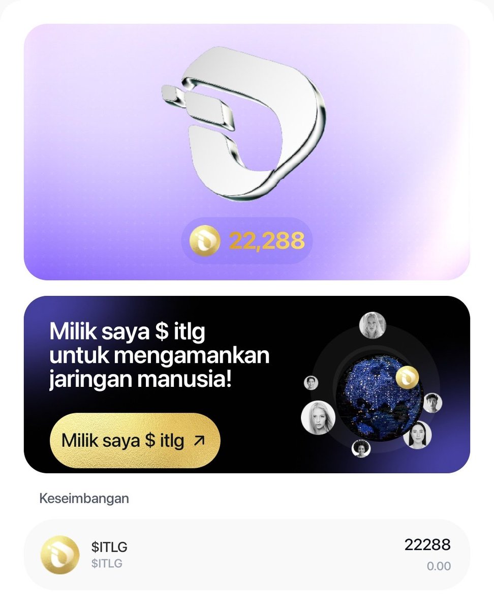 AdropJP's tweet photo. Airdrop Interlink

1. download apk interlink in playstore 
2. register with face verification
3. go to profile, then enter the reference code 251127 to claim 1000 $itlg and 0.5 hash mining 
4. start mining every 4 hours
5. play the game, to get a prize of $itlg every week https://t.co/RoF3EfI7Mb