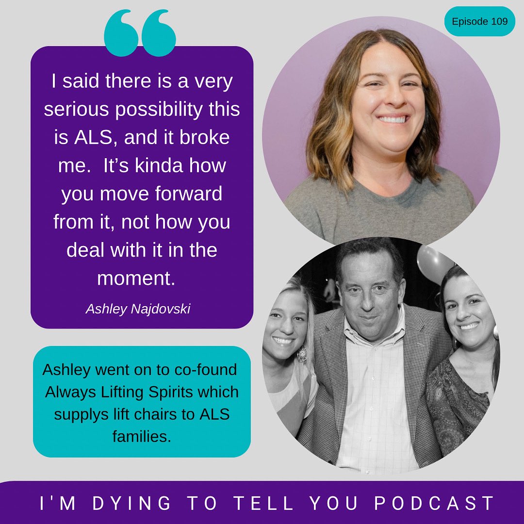 LorrisPodcast's tweet image. Meet Ashley!! Losing her dad to ALS inspired her family to help others! They created Always Lifting Spirits which gifts lift chairs to other ALS families. Hear all the blessings coming out of one community: bit.ly/ListenOnAppleP… 🎧
Connect: alwaysliftingspirits.com