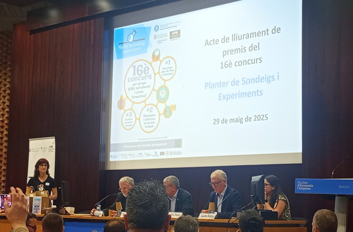 Andreu_Arbo_T's tweet image. Per 4t any consecutiu #Lleida representarà #Catalunya a la final estatal del #Planter (#AVATAR2025)
Aquest any amb dos centres de la província de Lleida.
(Una gran feina, i un gran esforç darrere... )
@paerialleida @XaviBlanco5
@FME_UPC @educaciocat @SEIO_ES @socestadistica