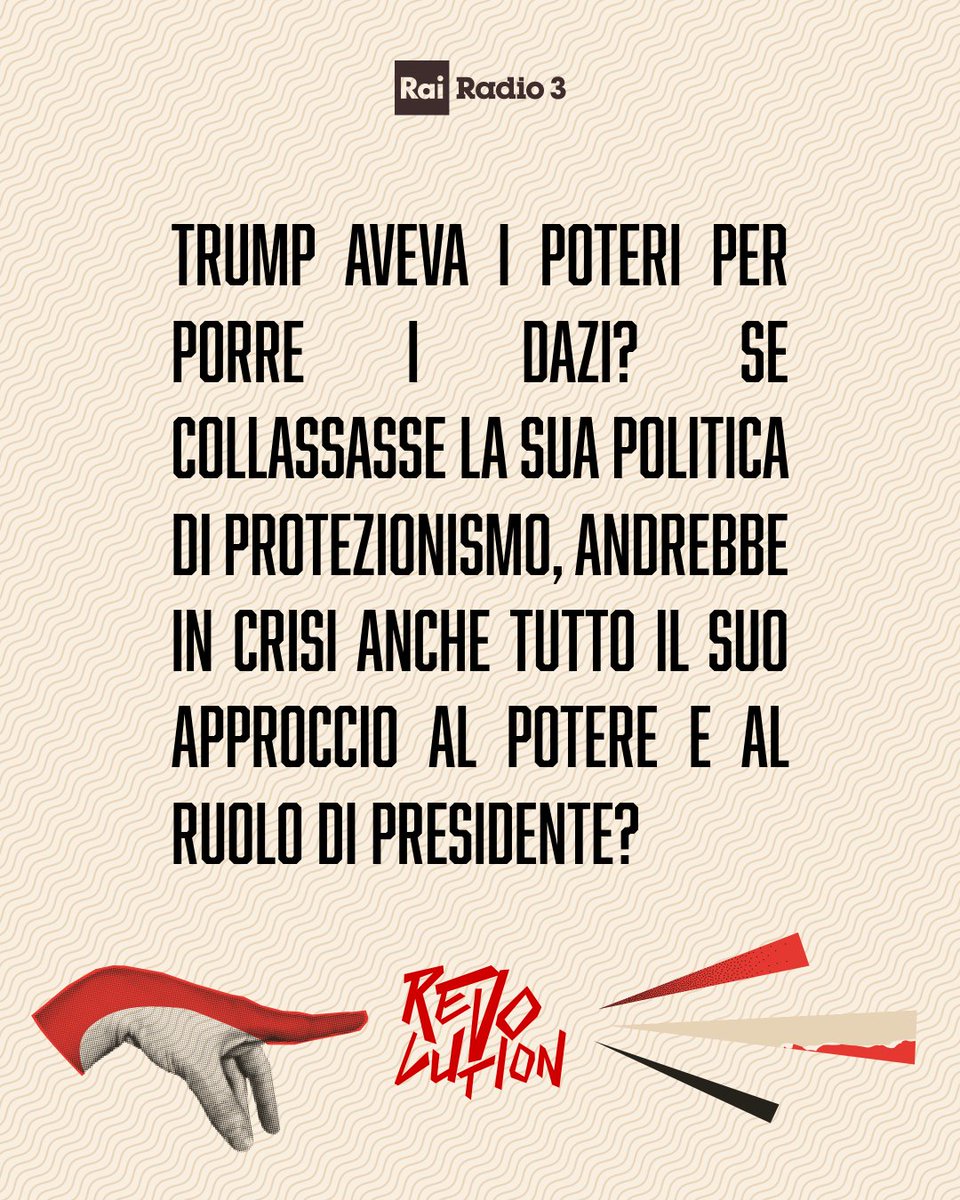 Rai Radio3 (@radio3tweet) on Twitter photo Per la Corte federale per il Commercio, Trump è andato oltre i suoi poteri imponendo tariffe universali. Ma la Casa Bianca in appello ottiene la sospensione della sentenza. Cosa ne sarà dei dazi imposti da Trump? <a href="/StefanoFeltri/">Stefano Feltri</a> risponde a #Revolution, qui tinyurl.com/bd4s53d2 Per la Corte federale per il Commercio, Trump è andato oltre i suoi poteri imponendo tariffe universali. Ma la Casa Bianca in appello ottiene la sospensione della sentenza. Cosa ne sarà dei dazi imposti da Trump? <a href="/StefanoFeltri/">Stefano Feltri</a> risponde a #Revolution, qui tinyurl.com/bd4s53d2